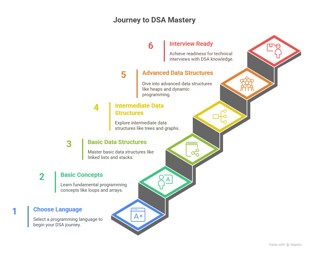 DSA Roadmap 2025 - Step-by-Step Guide to Master Data Structures and Algorithms
