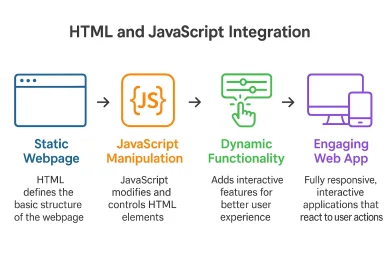 Dom in JavaScript digital flowchart