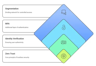 Cybersecurity Best Practices – Zero Trust Security Framework Diagram